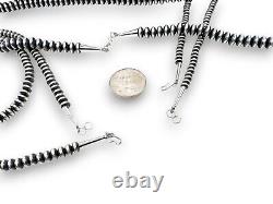 Navajo Pearls Sterling Silver Rondelles Saucer Flat Bead Necklace 5mm 18 60518