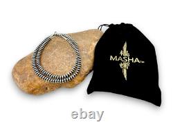 Navajo Pearls Sterling Silver Rondelles Saucer Flat Bead Necklace 5mm 26 97526