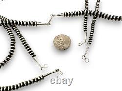 Navajo Pearls Sterling Silver Rondelles Saucer Flat Bead Necklace 6mm 24 60624