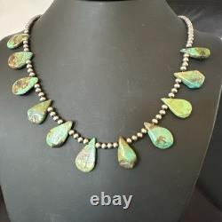 Navajo Pearls Sterling Silver Royston Turquoise 20 Necklace 00484