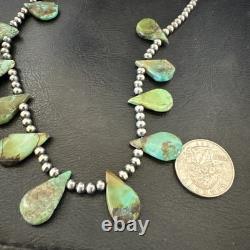 Navajo Pearls Sterling Silver Royston Turquoise 20 Necklace 00484