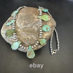 Navajo Pearls Sterling Silver Royston Turquoise 20 Necklace 00484