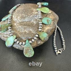 Navajo Pearls Sterling Silver Royston Turquoise 20 Necklace 00484