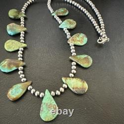 Navajo Pearls Sterling Silver Royston Turquoise 20 Necklace 00484