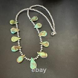 Navajo Pearls Sterling Silver Royston Turquoise 20 Necklace 00484