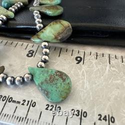 Navajo Pearls Sterling Silver Royston Turquoise 20 Necklace 00484