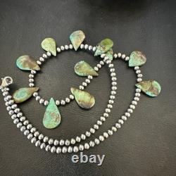 Navajo Pearls Sterling Silver Royston Turquoise 20 Necklace 00484