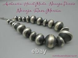 Navajo-ROSE MARTIN-Authentic-Hand Made-Navajo Pearl/Bench Bead Choker Necklace