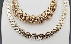 Necklace Collection Of 2 Italy made Sterling Silver Beautiful Designed Necklaces