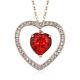 Necklace Pendant 925 Silver Made with Swarovski Zirconia Heart Size 20 Ct 2.7