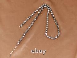 Necklace made of open flowers 5 mm 60 cm Sterling Silver 925