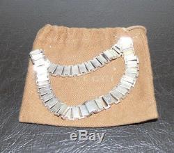 New $900.00 Gucci Chocker Made In Italy 925 Sterling Silver Necklace 15