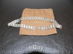 New $900.00 Gucci Chocker Made In Italy 925 Sterling Silver Necklace 15