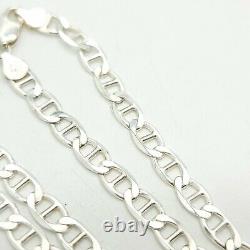 New 925 Sterling Silver 6mm Figaro Mariner 30' In Chain Cord Made In Italy