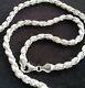 New Beautiful Solid Sterling Silver 925 Italian Made 4.8 MM Rope Chain 22 Long