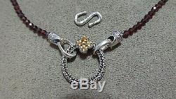 New Custom Made16 A+ Round Faceted Garnet NecklaceWorks withBixby Circle Clasps