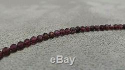 New Custom Made16 A+ Round Faceted Garnet NecklaceWorks withBixby Circle Clasps
