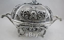 New Fine Sterling Silver Esrog Etrog Box / Jewelry Box 787g Made in Italy