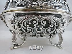 New Fine Sterling Silver Esrog Etrog Box / Jewelry Box 787g Made in Italy