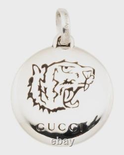New GUCCI 925 Sterling Silver Tiger Blind For Love Charm Pendant -Made In Italy