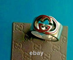 New Gucci Women's 925 Sterling Silver Ring Size 9,5 Made In Italy