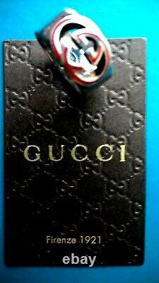 New Gucci Women's 925 Sterling Silver Ring Size 9,5 Made In Italy