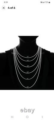 New Sterling 925 Solid Silver 22 Figaro Chain Necklace 6mm Made In Italy 17.5g