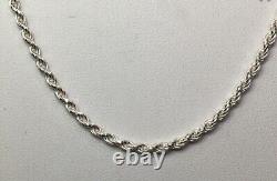New Sterling Silver ROPE CHAIN 925 Necklace 18 Made in Italy Unisex