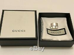 New genuine GUCCI sterling silver. 925 Made in Italy ladies band Ring SZ 5.5