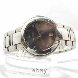 Nice! Gucci 8900m Silver Gray Dial Date Men's Vintage Swiss Made Watch