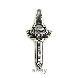NightRider Aguila Pendant in Sterling Silver 925, Biker Jewelry made in the USA