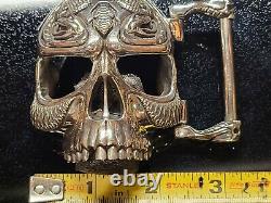 NightRider Poison Belt Buckle Sterling Silver 925, Biker Jewelry Made in the USA