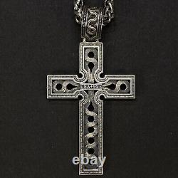 NightRider Sterling Silver 925 Cross Pendant & Chain withOriginal Box made in USA