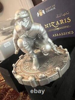 Niue $10 NZD 2022 Assassins Statue Nizaris 5 oz Sterling Silver 200 made RARE