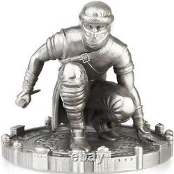 Niue $10 NZD 2022 Assassins Statue Nizaris 5 oz Sterling Silver 200 made RARE