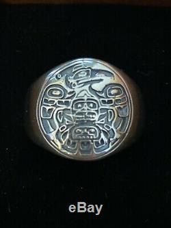 Northwest Coast Sterling Silver Raven Ring Custom Made size 12