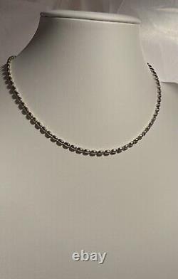 Nowt Sterling Silver Made In Italy Beads Necklace 16 L