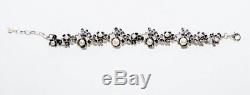 Nwt Or Paz Sterling Silver 925 Floral Pearl Bracelet 7.25 + 1 1/8 Made Israel