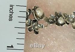 Nwt Or Paz Sterling Silver 925 Floral Pearl Bracelet 7.25 + 1 1/8 Made Israel