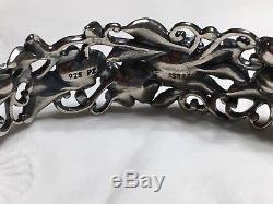 Nwt Or Paz Sterling Silver 925 Rose Garden Cuff Bracelet Made In Israel