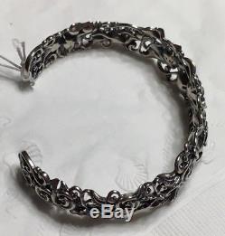 Nwt Or Paz Sterling Silver 925 Rose Garden Cuff Bracelet Made In Israel