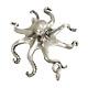 OCTOPUS 3 DIMENSIONAL Pendant Necklace -925 Sterling Silver MADE IN USA