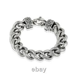 OR PAZ. 925 Sterling Silver Bold Curb Link Bracelet, Made in Israel