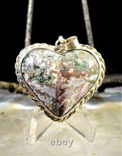 Ocean Jasper Pendant Custom Made Sterling Silver Beautiful Colors And Pattern