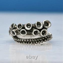 Octopus Tentacle ring Adjustable Size Made In Sterling Silver Handmade In USA