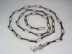Old Hand Made Hopi Sterling Silver 24 Necklace Chain