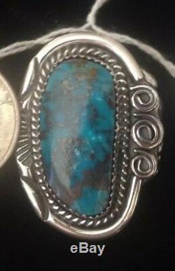 One of a kind, Arizona Bisbee Turquoise, hand made Men's Ring