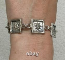 One-of-a-kind artist-made sterling silver bracelet, stunning