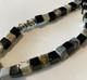 Onyx, Silver Leaf Agate, Hand Made Sterling Bead And Clasp