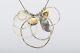 Or Paz Sterling Silver. 925 2 Tone Multi Circle Necklace, Made In Israel